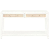 Holland 2-Drawer Console Table With Drawers White Rattan Console Tables LOOMLAN By Essentials For Living