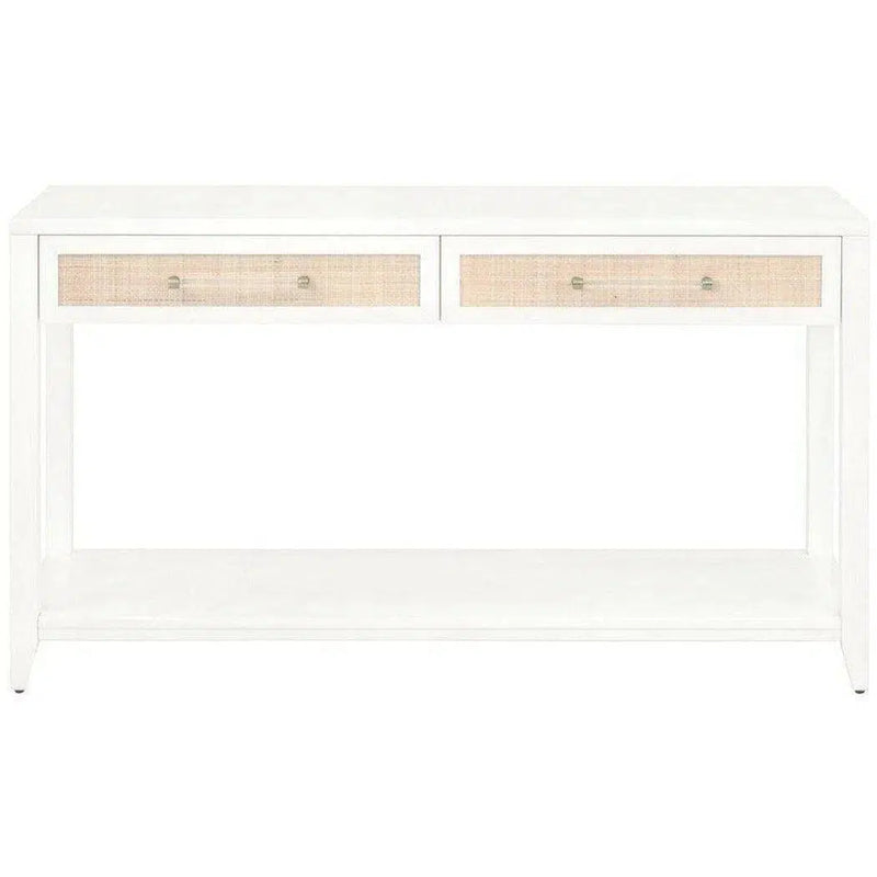 Holland 2-Drawer Console Table With Drawers White Rattan Console Tables LOOMLAN By Essentials For Living