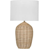 Holland Rattan Natural Table Lamp Table Lamps LOOMLAN By Bassett Mirror