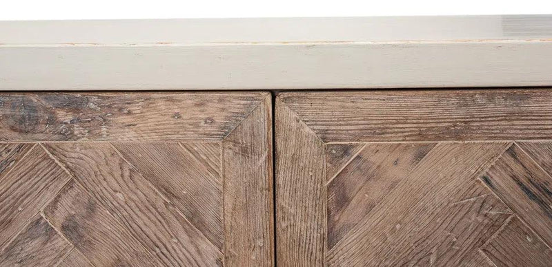 Hollis 4 Door Sideboard Antique White Sideboards LOOMLAN By Sarreid