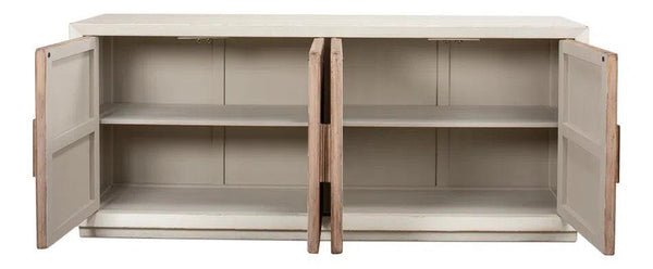 Hollis 4 Door Sideboard Antique White Sideboards LOOMLAN By Sarreid