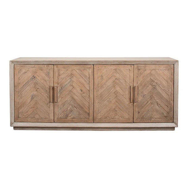 Hollis 4 Door Sideboard Stone Grey Sideboards LOOMLAN By Sarreid