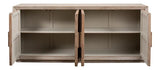 Hollis 4 Door Sideboard Stone Grey Sideboards LOOMLAN By Sarreid