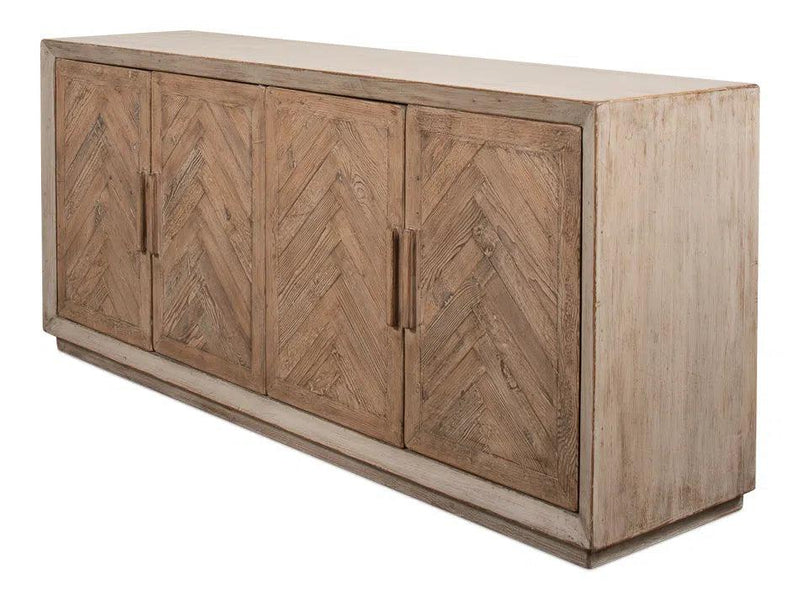 Hollis 4 Door Sideboard Stone Grey Sideboards LOOMLAN By Sarreid