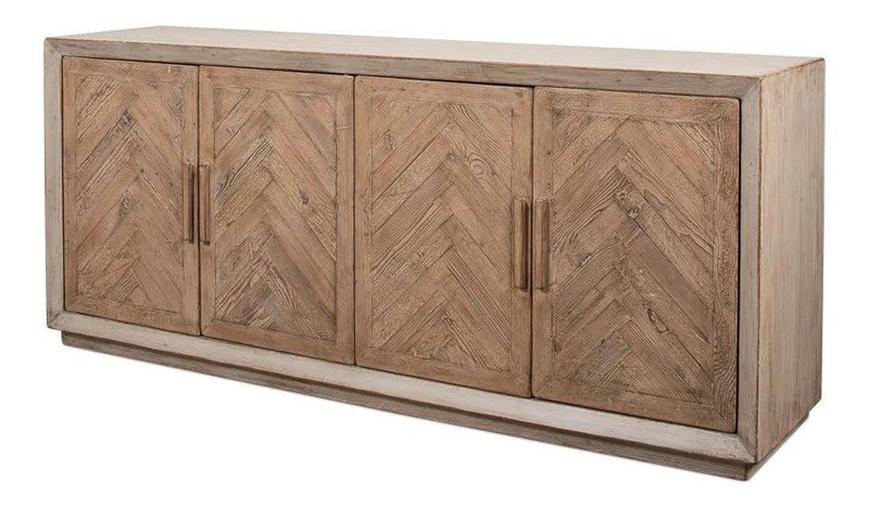 Hollis 4 Door Sideboard Stone Grey Sideboards LOOMLAN By Sarreid