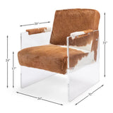 Holloway Armchair Unique Cowhide Accent Chair Accent Chairs LOOMLAN By Sarreid