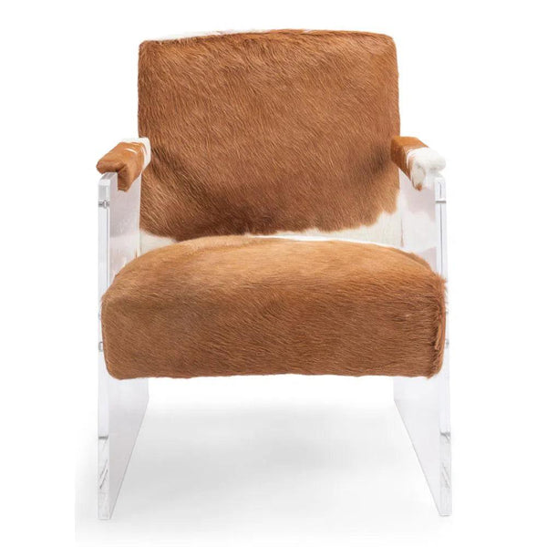 Holloway Armchair Unique Cowhide Accent Chair Accent Chairs LOOMLAN By Sarreid