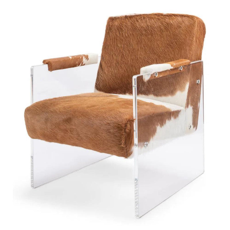 Holloway Armchair Unique Cowhide Accent Chair Accent Chairs LOOMLAN By Sarreid