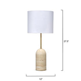 Holt Table Lamp in Travertine Table Lamps LOOMLAN By Jamie Young