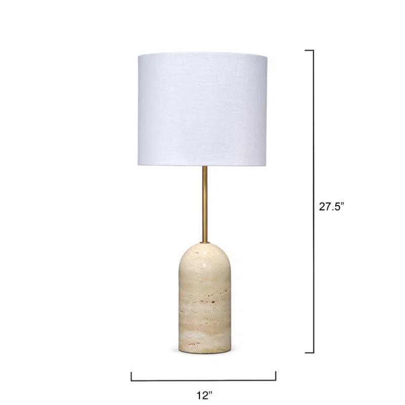 Holt Table Lamp in Travertine Table Lamps LOOMLAN By Jamie Young