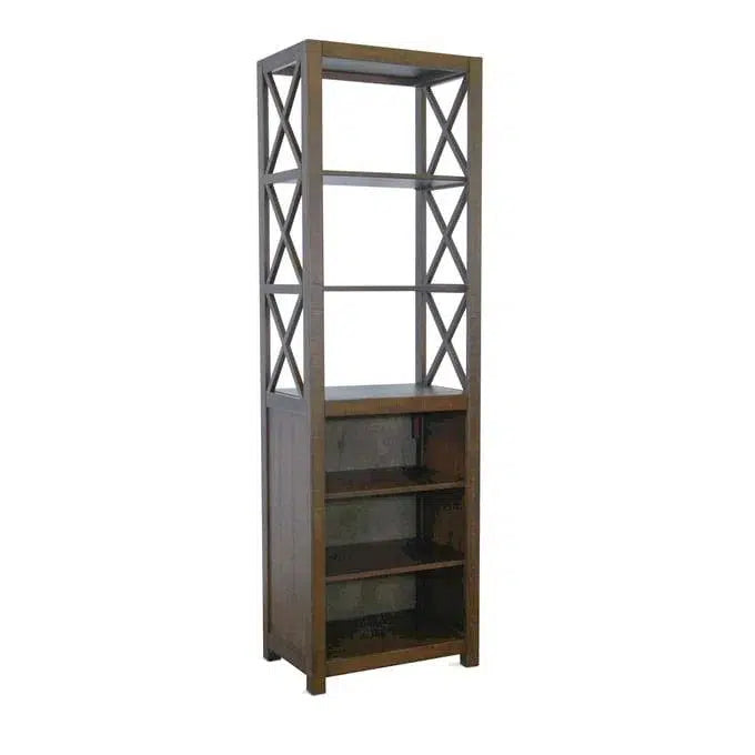 Homestead Entertainment Wall Dark Brown Entertainment Wall Unit LOOMLAN By Sunny D