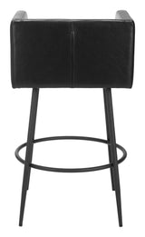 Horbat Barstool (Set of 2) Black Bar Stools LOOMLAN By Zuo Modern