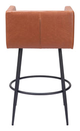 Horbat Barstool (Set of 2) Brown Bar Stools LOOMLAN By Zuo Modern