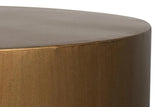 Horizon Metal Gold Round End Table Side Tables LOOMLAN By Sarreid