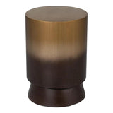 Horizon Metal Gold Round End Table Side Tables LOOMLAN By Sarreid