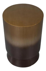 Horizon Metal Gold Round End Table Side Tables LOOMLAN By Sarreid