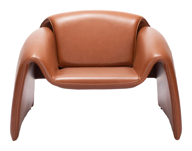 Horten Accent Chair Brown Club Chairs LOOMLAN By Zuo Modern