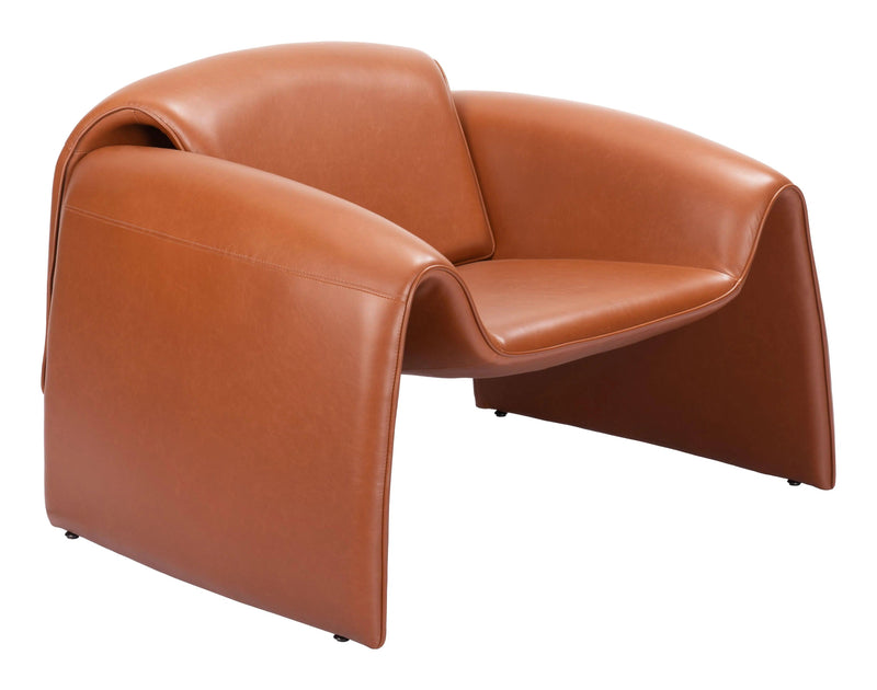 Horten Accent Chair Brown Club Chairs LOOMLAN By Zuo Modern