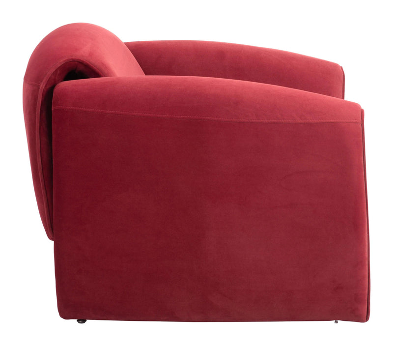 Horten Accent Chair Red Club Chairs LOOMLAN By Zuo Modern