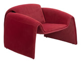 Horten Accent Chair Red Club Chairs LOOMLAN By Zuo Modern