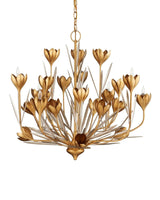 Hortensia Iron Gold Chandelier Chandeliers LOOMLAN By Currey & Co