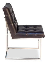 Hubbard Iron & Leather Accent Chair Accent Chairs LOOMLAN By Sarreid