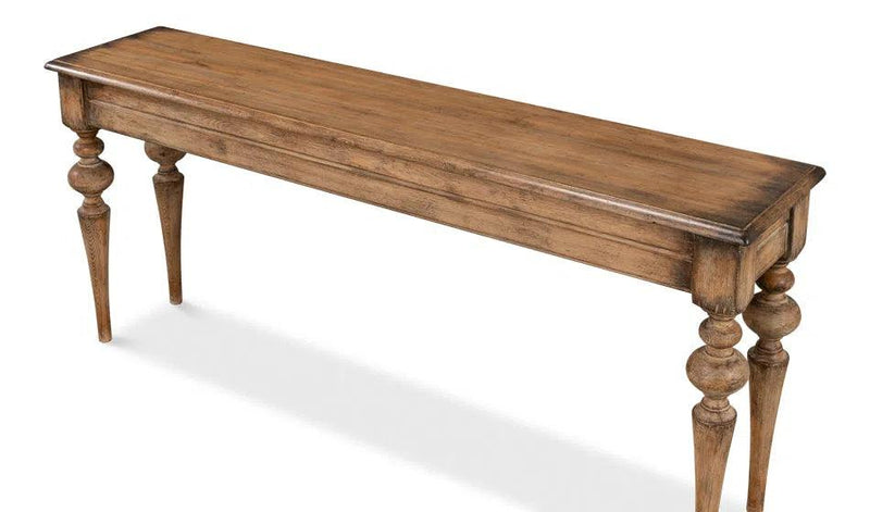 Hudson Console Table Brown Natural Finish Console Tables LOOMLAN By Sarreid