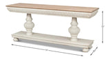 Hugo Console Table With Storage Antique White With Natural Top Console Tables LOOMLAN By Sarreid