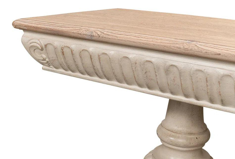 Hugo Console Table With Storage Stone Grey With Natural Top Console Tables LOOMLAN By Sarreid