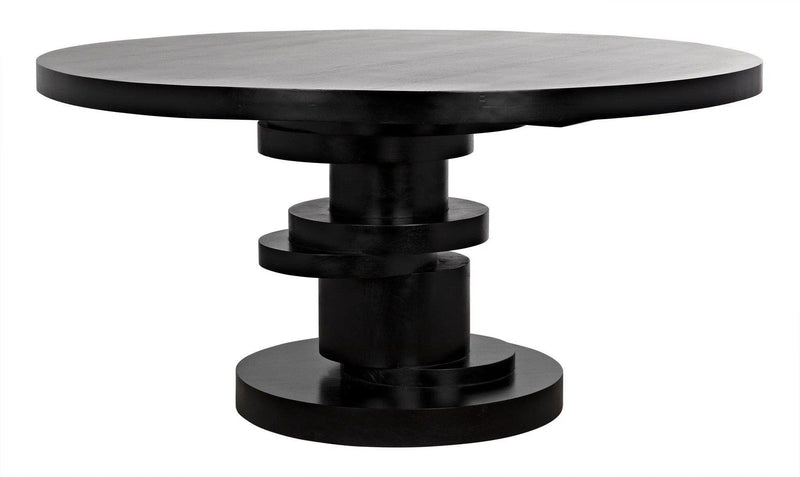 Hugo Dining Table, Hand Rubbed Black Dining Tables LOOMLAN By Noir