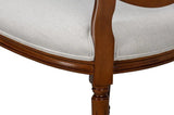 Hugo Oval Wood Brown Armless Side (Set of 2) Club Chairs LOOMLAN By Sarreid