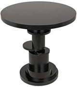 Hugo Wood Black Round Side Table Side Tables LOOMLAN By Noir