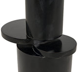 Hugo Wood Black Round Side Table Side Tables LOOMLAN By Noir