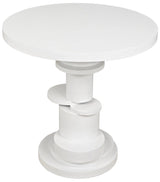 Hugo Wood White Round Side Table Side Tables LOOMLAN By Noir