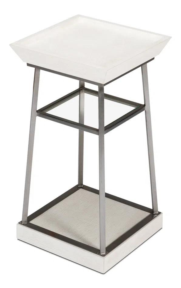 Hunt Country Drink Table Working White Side Tables LOOMLAN By Sarreid