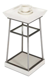 Hunt Country Drink Table Working White Side Tables LOOMLAN By Sarreid