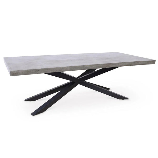 Hunter Fiber Reinforced Concrete Rectangular Dining Table Outdoor Dining Tables LOOMLAN By Urbia