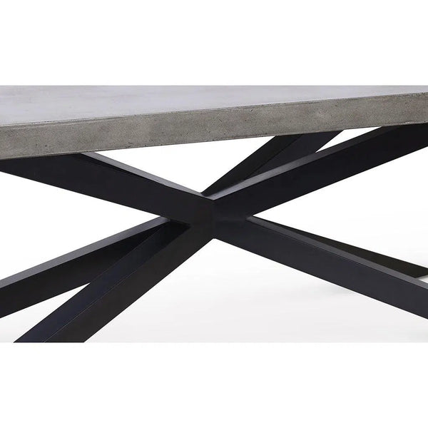 Hunter Fiber Reinforced Concrete Rectangular Dining Table Outdoor Dining Tables LOOMLAN By Urbia