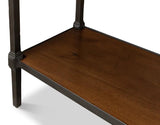 Huntsman Console Table With Shelf Wood and Iron Frame Console Tables LOOMLAN By Sarreid