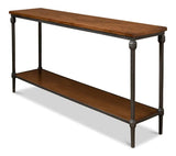 Huntsman Console Table With Shelf Wood and Iron Frame Console Tables LOOMLAN By Sarreid