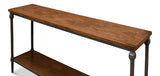 Huntsman Console Table With Shelf Wood and Iron Frame Console Tables LOOMLAN By Sarreid