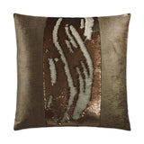 Hylee II Bronze Brown Throw Pillow With Insert Throw Pillows LOOMLAN By D.V. Kap