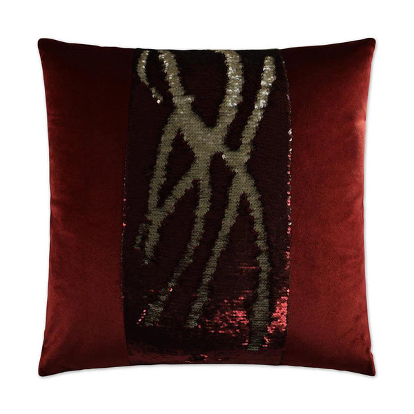 Hylee II Sangria Red Throw Pillow With Insert Throw Pillows LOOMLAN By D.V. Kap