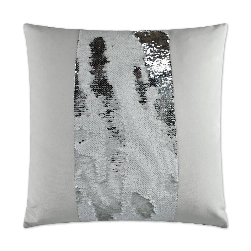 Hylee II Silver Throw Pillow With Insert Throw Pillows LOOMLAN By D.V. Kap