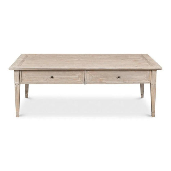 Ibiza Bungalow Cocktail Coffee Table With Drawers Coffee Tables LOOMLAN By Sarreid