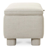 Ichigo Polyester and Wood Light Brown Storage Bench Bedroom Benches LOOMLAN By Moe's Home