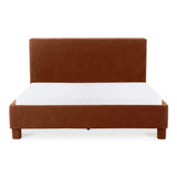 Ichigo Polyester Upholstered Dark Red Bed Beds LOOMLAN By Moe's Home