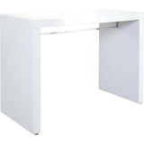 Icon White Lacquer Waterfall Bar Height Table Bar Tables LOOMLAN By Diamond Sofa