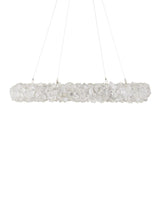 Iconoclast Iron and Rock Crystal Silver Chandelier Chandeliers LOOMLAN By Currey & Co