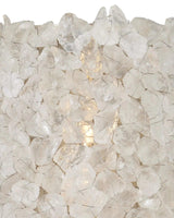 Iconoclast Iron and Rock Crystal White Wall Sconce Wall Sconces LOOMLAN By Currey & Co